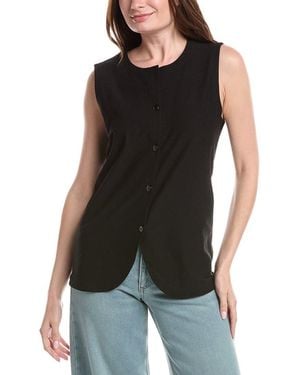 Eileen Fisher Round Neck Vest - Black