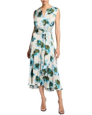 Santorelli A-Line Dress - Blue