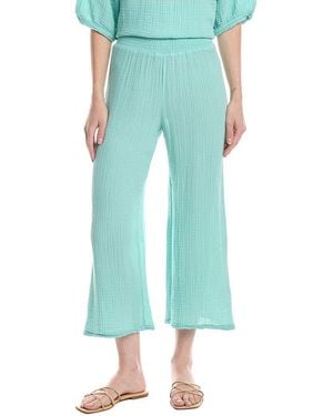 Michael Stars Medina Smocked Waist Cropped Pant - Blue
