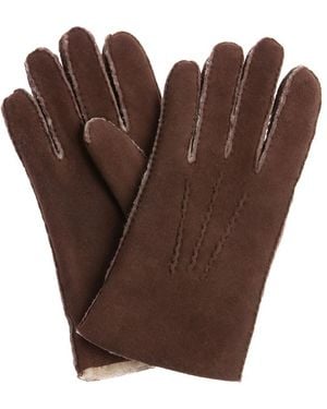 Portolano Combed Lining Shearling Gloves - Brown