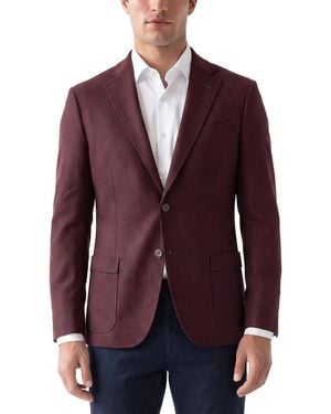 Corneliani Cc Collection Academy Soft Hopsack Wool & Silk-Blend Blazer - Purple