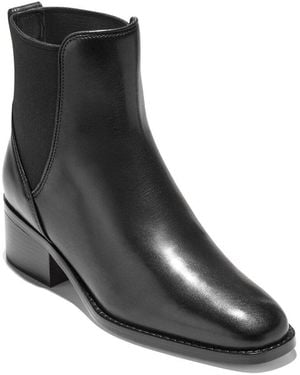 Cole Haan Evalina Chelsea Leather Bootie - Black