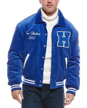 Hudson Jeans Corduroy Varsity Jacket - Blue