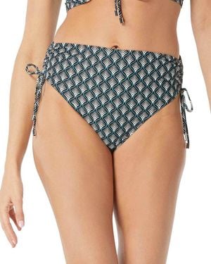 Coco Reef Inspire Shirred High Waist Bikini Bottom - Blue