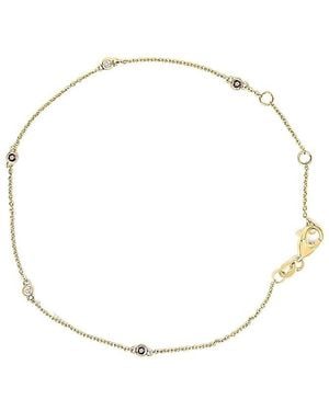 Haus of Brilliance Colourful Gemstones 14K 0.17 Ct. Tw. Diamond & Ruby Station Bracelet - Natural