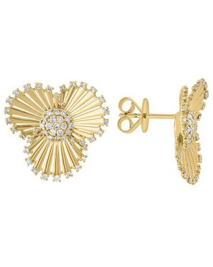 Effy Fine Jewelry 14K 0.61 Ct. Tw. Diamond Earrings - Metallic