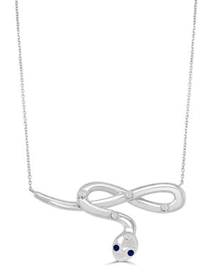 Sabrina Designs 14K 1.13 Ct. Tw. Diamond Snake Necklace - White