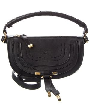 Chloé Marcie Mini Leather Shoulder Bag - Black