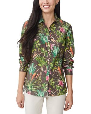 J.McLaughlin Britt Silk-Blend Blouse - Green