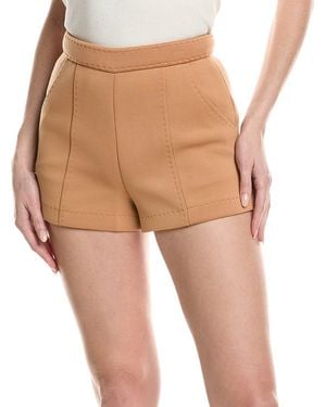 Cynthia Rowley Bonded Pick Stitch Short - Natural