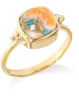 TIRAMISU 14K Over 2.35 Ct. Tw. Oyster Copper Solitaire Ring - Metallic