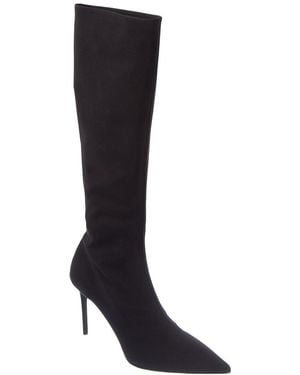 Prada 85 Canvas Stretch Knit Boot - Black