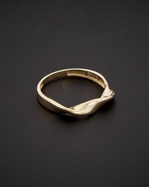 Italian Gold 14k Twisted Band Ring - Black