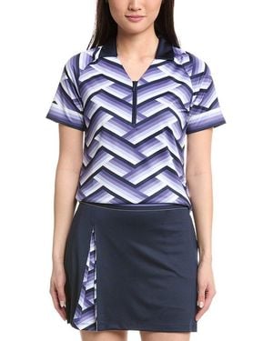 Callaway Apparel Gradient Strip Polo Shirt - Blue