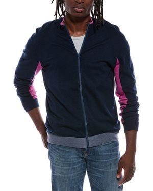 Autumn Cashmere Sleeve Stripe Cashmere-Blend Jacket - Blue