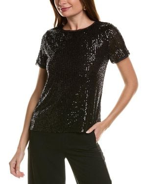 Anne Klein Banded T-Shirt - Black