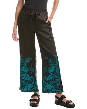 Johnny Was Yasmin Silk-Blend Pant - Green