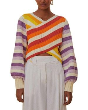 FARM Rio Crochet Sweater - Multicolor