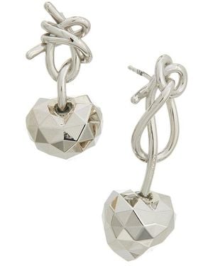 Jimmy Choo Faceted Earrings - White