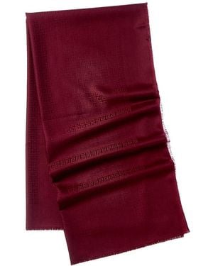 Givenchy 4G Square Large Wool & Silk-Blend Scarf - Red