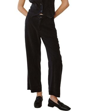 Bella Dahl Saige Wide Leg Crop Pant - Black