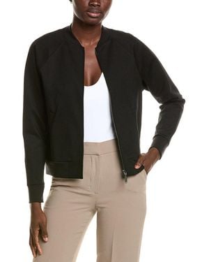 Eileen Fisher Petite Stand Collar Jacket - Black