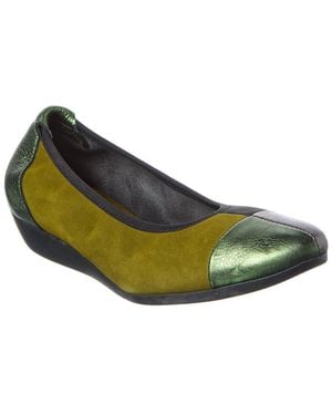 Arche Onyqua Leather Flat - Green