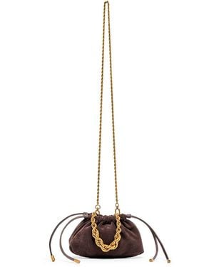 Dolce Vita Cleo Mini Suede Drawstring Bag - Natural