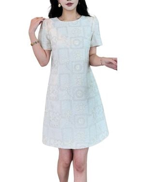 BURRYCO Short Sleeve Mini Dress - Blue