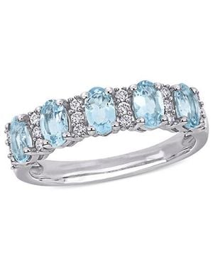 Rina Limor 14k 1.41 Ct. Tw. Diamond & Aquamarine Ring - Blue