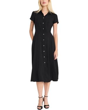 Luxely Midi Shirt Dress - Black