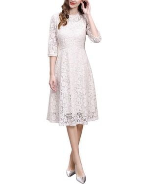 Lanelle Embellished Midi Dress - White