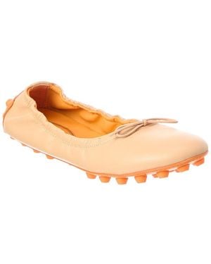 Tod's Leather Ballet Flat - Orange