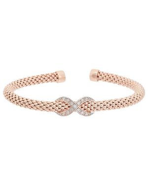 Meshmerise Mesh 0.15 Ct. Tw. Diamond Bangle Bracelet - White