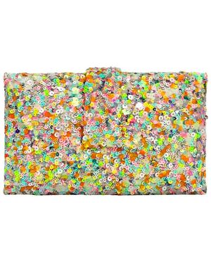 Simitri Hand-Embroidered Sequin Box Clutch - Multicolour
