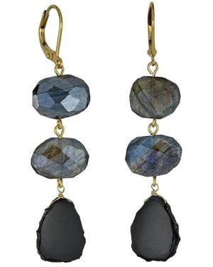 Rachel Reinhardt Jewelry Gemstone Linear Earrings - White