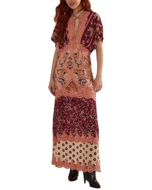 FARM Rio Lace Maxi Dress - Red