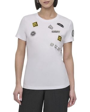 DKNY Pins N Patches Top - White