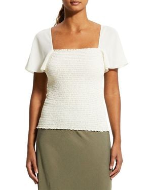 Theory Smocked Top - White