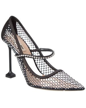 Miu Miu Satin & Vinyl Pump - Metallic