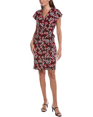 Anne Klein Classic Wrap Dress - Red