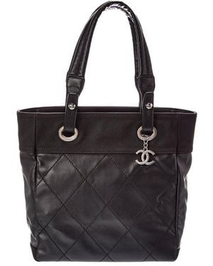 CHANEL Quilted Leather Shoulder Bag (Authentic Pre-Loved) - Black