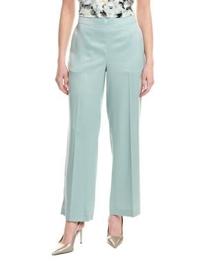 Anne Klein Pull On High Rise Wide Leg Pant - Blue