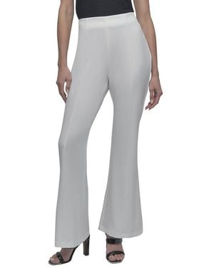 DKNY Scuba Wide Leg Front Seam Pant - Grey