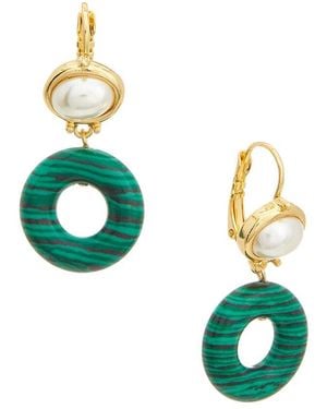 Kenneth Jay Lane Dangle Earrings - Green
