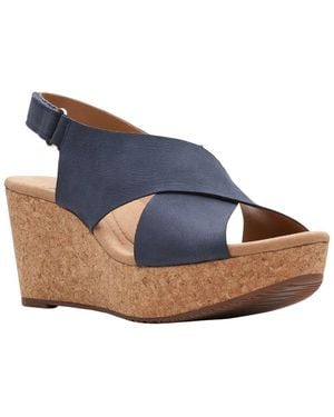 Clarks Annadel Eirwyn Leather Sandal - Blue