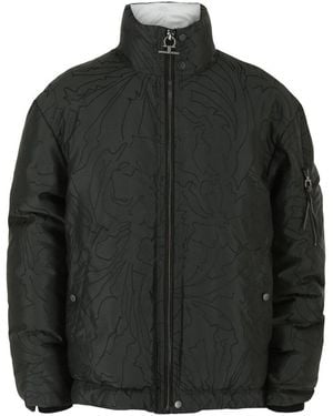 Ferragamo Abstract Print Quilted Jacket - Black