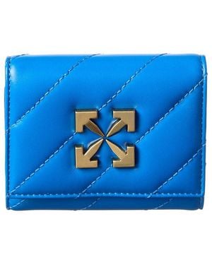 Off-White c/o Virgil Abloh Jackhammer Leather Continental Wallet - Blue