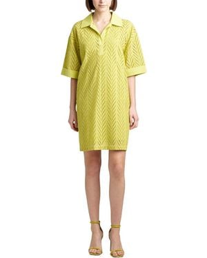 Natori Eyelet Shirtdress - Yellow