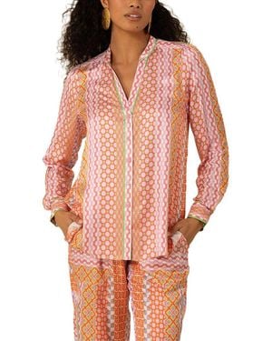 Hale Bob Siena Silk-Blend Blouse - Multicolor